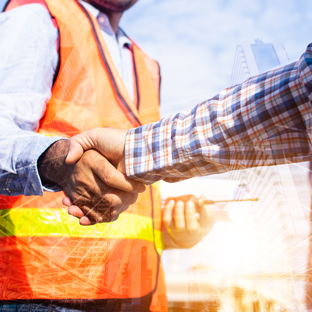 contractors shaking hands
