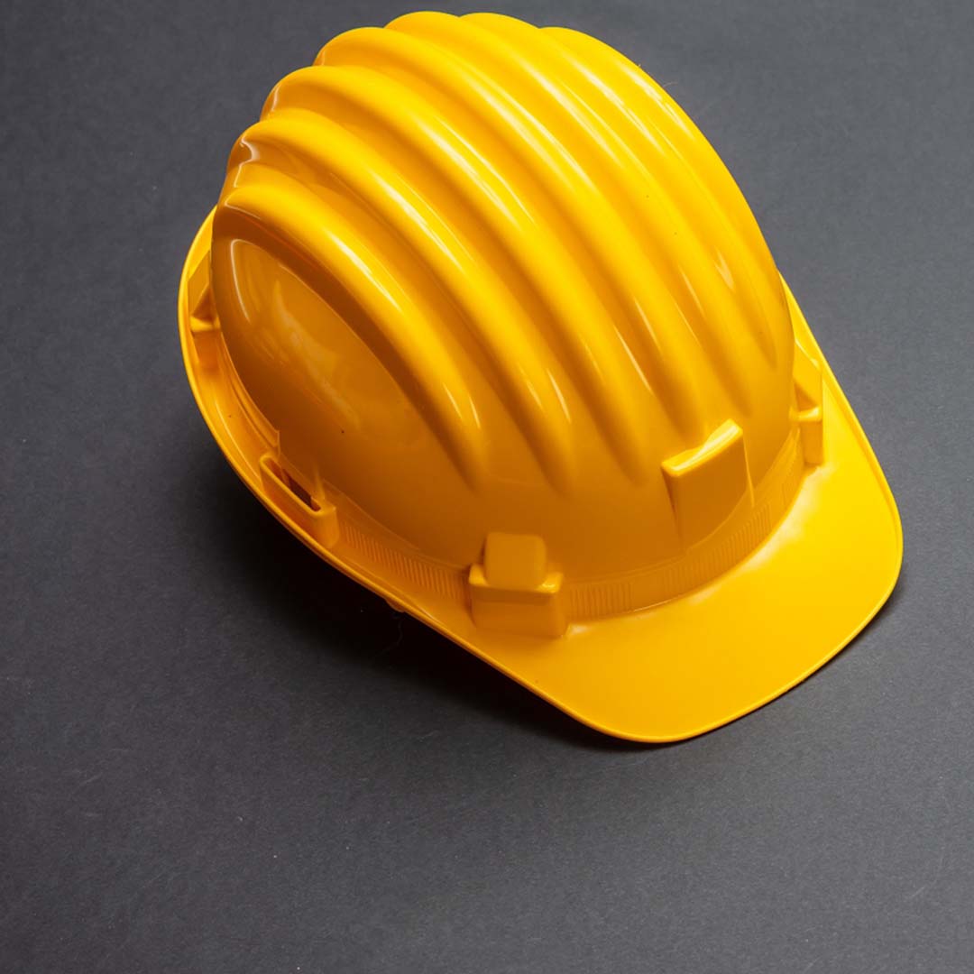 A construction hard hat