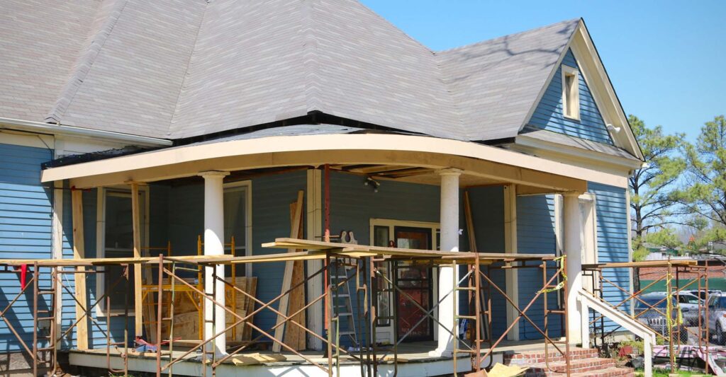 A home being remodeled